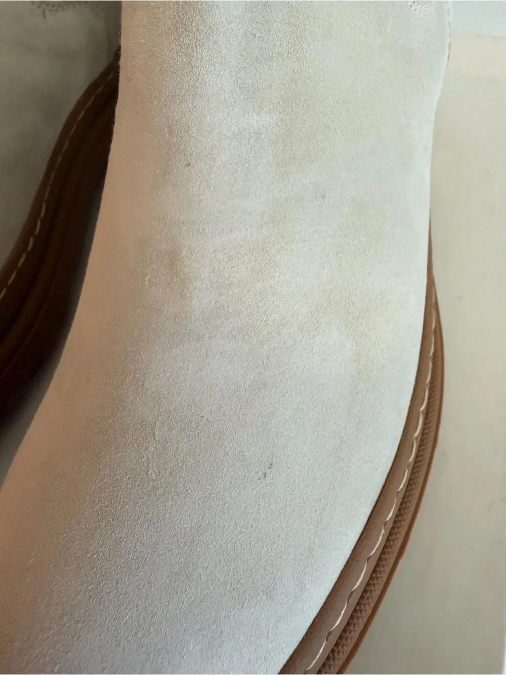Boemos Made in Italy Ivory Suede Chelsea Boots | Chunky Lug Sole | EU 38 NEW